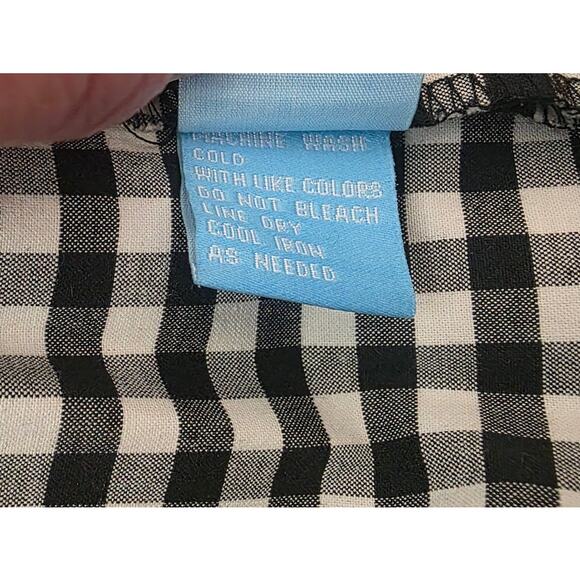 J McLaughlin black white gingham buffalo plaid cotton pants - 4 - Picture 6 of 6